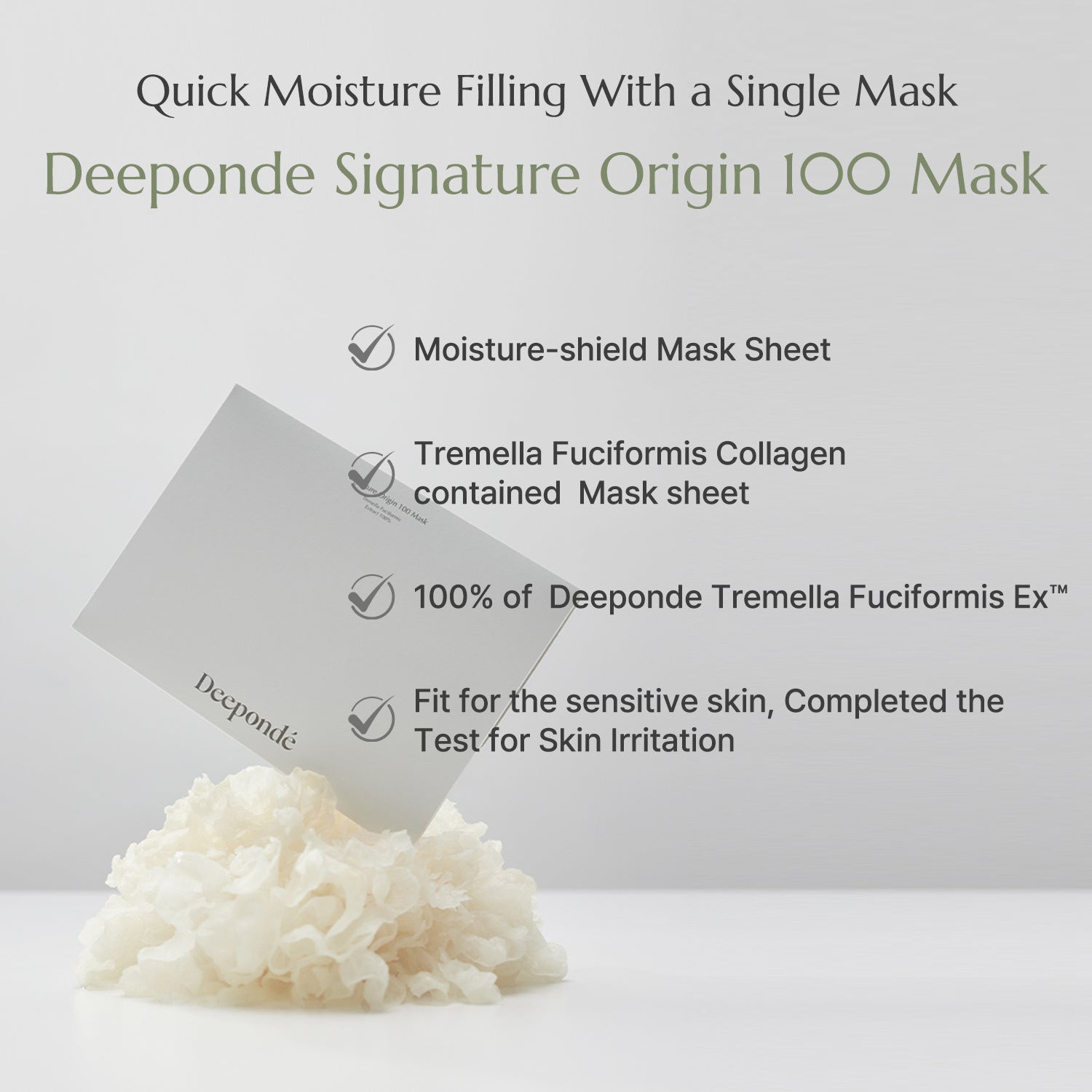 Deepondé Signature Origin 100 Mask (22g x 5ea) - AMI Cosmetic